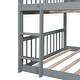 preview thumbnail 31 of 46, Solid Wood Triple Bunk Bed - Full-Over-Full-Over-Full