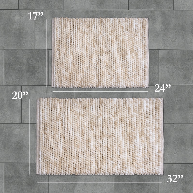 French Connection Space Dye Chunky Chenille Bath Rugs
