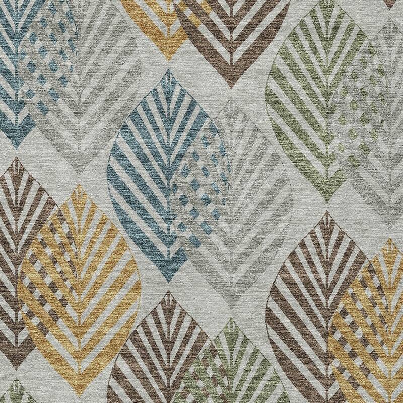 HomeRoots Floral Transitional Rectangle Outdoor Rug