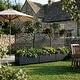 preview thumbnail 49 of 103, 72 in Metal Movable Planter Box with Trellis Privacy Screen Lockable Wheels