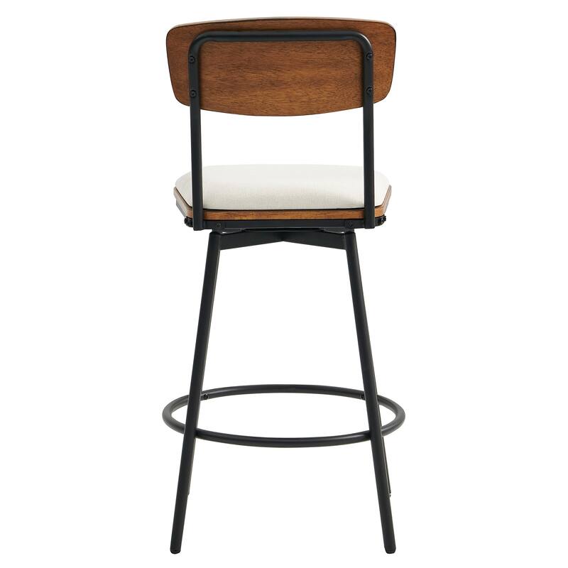 Spruce & Spring Claire Swivel Counter Height Bar Stool Set