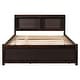 preview thumbnail 49 of 64, Wood Storage Bed with Trundle,Bookcase