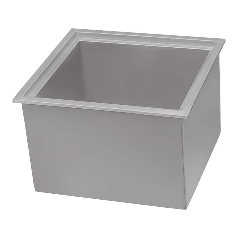 Ruvati Insulated Ice Chest Sink 21 x 20 inch Outdoor BBQ Marine Grade T-316 Topmount Stainless Steel - 21" x 20" - 21" x 20"