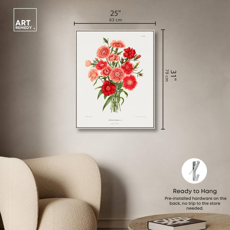 Rainbow Pink Flower by Wendel Canvas by Art Remedy