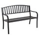preview thumbnail 13 of 11, 50" Patio Garden Bench Park Yard Outdoor Furniture - 50.0" x 23.6" x 34.2"(L x W x H) Black