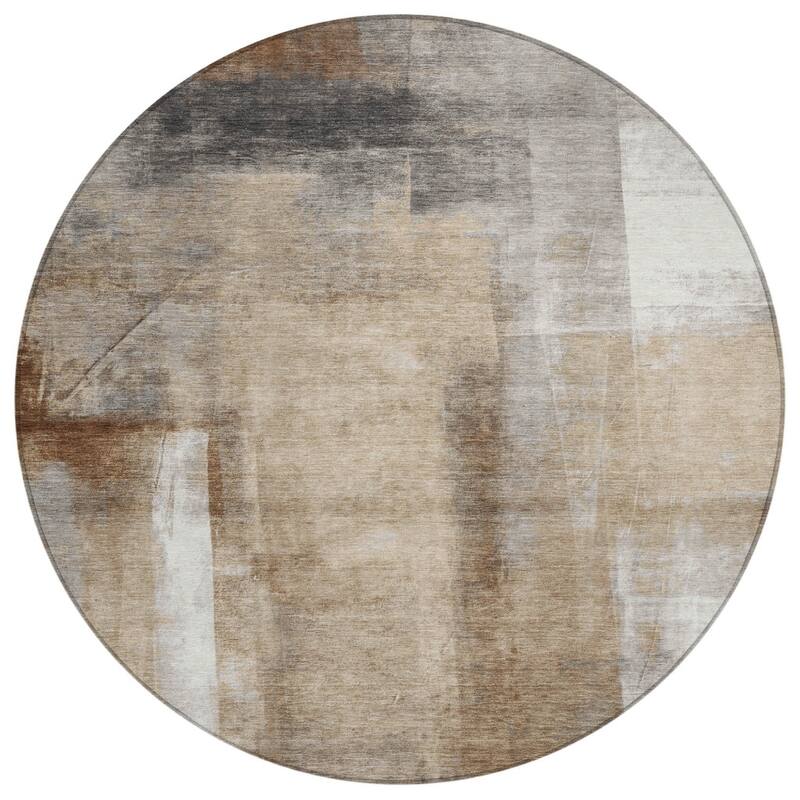 HomeRoots Abstract Transitional Rectangle Outdoor Rug