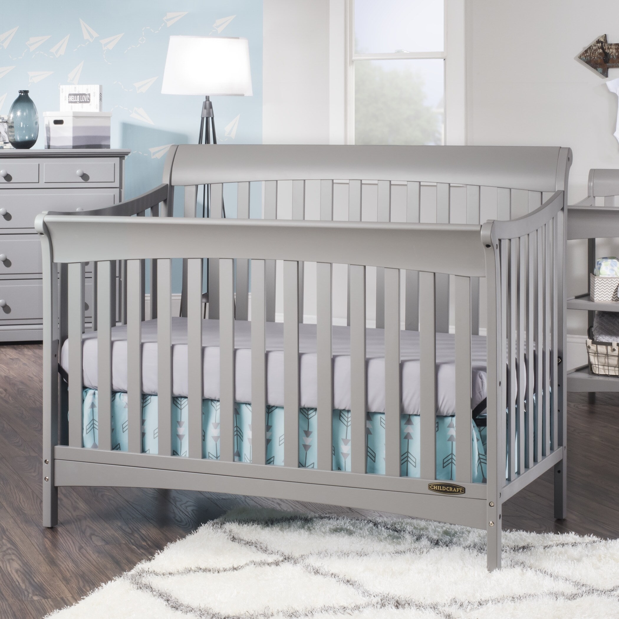 Ashton 4-in-1 Convertible Crib Cool Gray Bed Bath Beyond