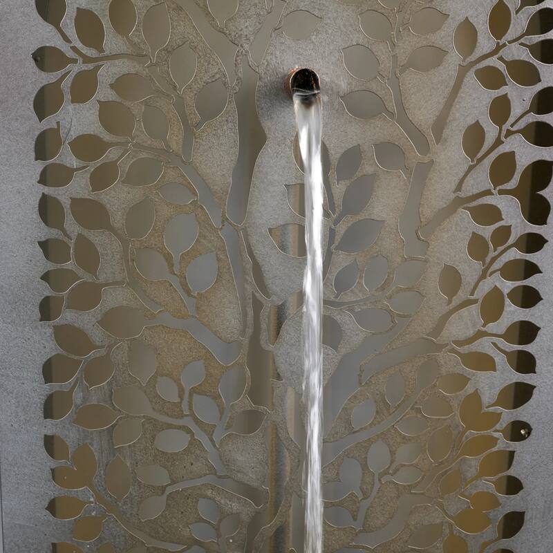 LED Lighted Carved Hollow Waterfall Fountain - 43.25"