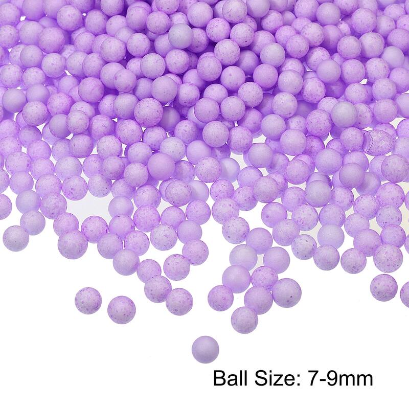 Foam Beads Foam Balls for DIY Craft Decoration, 1 Pack Approx 8000pcs - Purple - 7-9mm
