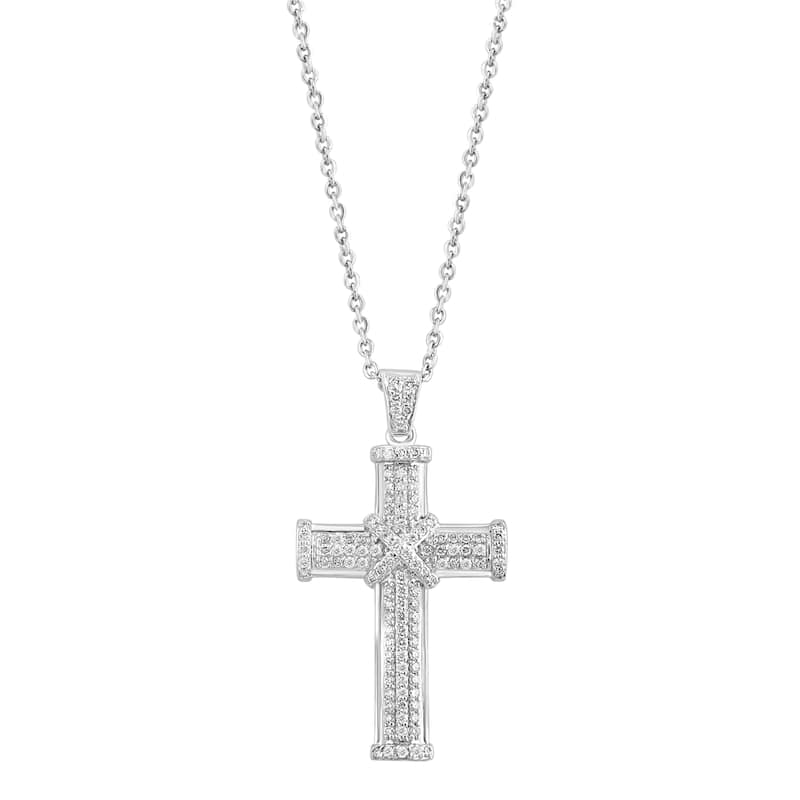 Effy Men's 14K White Gold Diamond Pendant Necklace