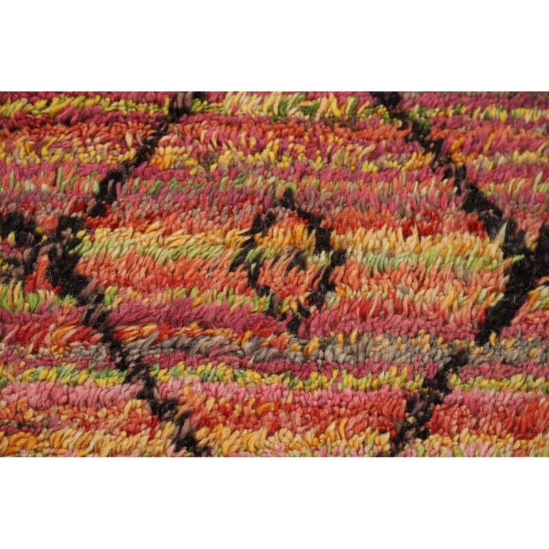 Trellis Moroccan Oriental Area Rug Hand-Knotted Wool Carpet - 5'1" x 9'0"