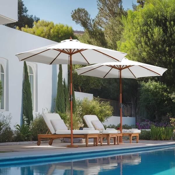 8 rib patio umbrella canopy 8FT Replacement Canopy, for Replacement Umbrella Ribs, UV Resistant Water Resistant(8Rib-Beige) : Patio, Lawn & Garden pole and finial are NOT included and please close the umbrella in windy and rainy weather to avoid damaging your umbrella Yescom 9 Ft Patio Umbrella