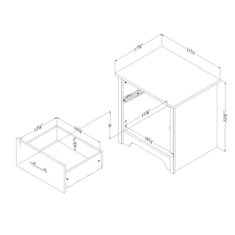 South Shore Fusion Nightstand