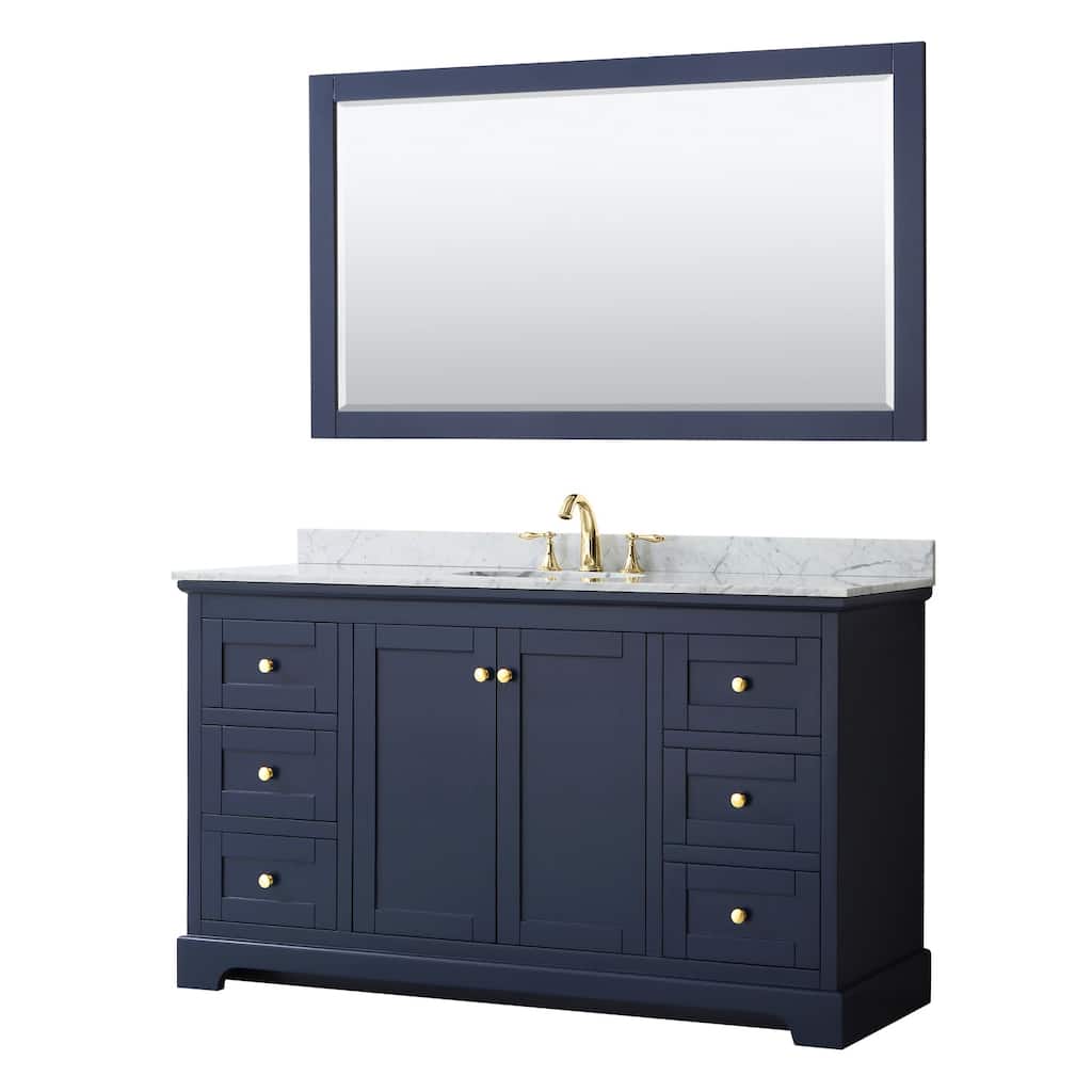 Wyndham Collection Avery 60" Free Standing Single Basin Vanity Set