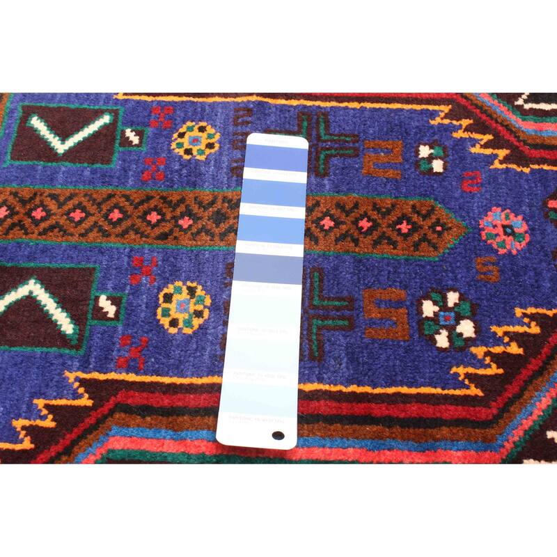 ECARPETGALLERY Hand-knotted Teimani Dark Blue Wool Rug - 2'7 x 4'8