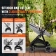 preview thumbnail 24 of 28, Carbon Steel Foldable 5-in-1 Stroller with Reversible Seat - 34.6” L x 23.6” W x 46.5” H