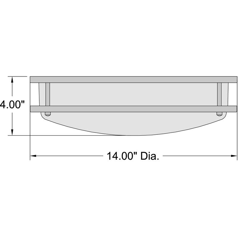Access Lighting Solero II 14" LED Flush Mount - Brushed Steel