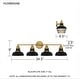 preview thumbnail 7 of 5, Huxley 4-Light Aged Brass Bath Light