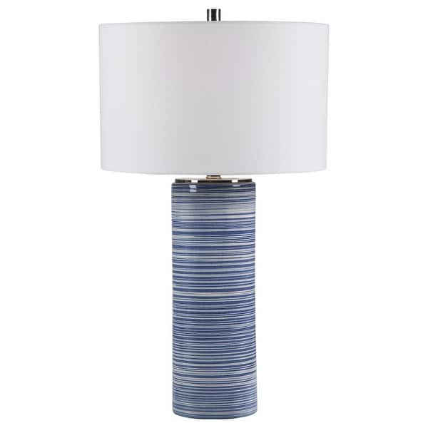 slide 2 of 6, Uttermost Montauk Striped Table Lamp