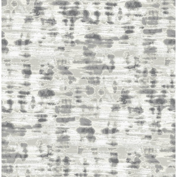 slide 1 of 1, Seabrook Designs Valerie Abstract Dot Unpasted Wallpaper - 20.5 in. W x 33 ft. L 20.5 in. W x 33 ft. L - Metallic Ash & Smoke