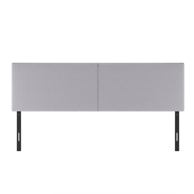 Furinno Roanne Upholstered Headboard, Light Grey, King