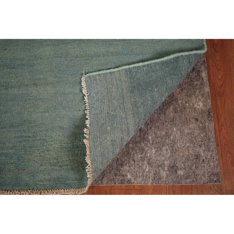 Oriental Green & Blue Modern Gabbeh Area Rug Handmade Wool Carpet - 6'6" x 9'9"