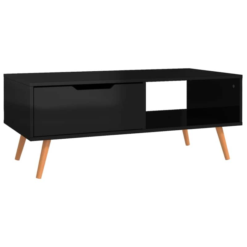 vidaXL Coffee Table End Table Living Room Accent Sofa Table Engineered Wood - 39.4" x 19.5" x 16.9"