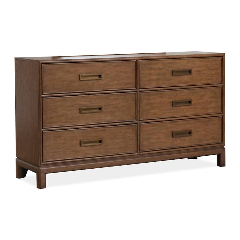 Magnussen Home Ridgefield Russet Double Drawer Dresser - 6-drawer