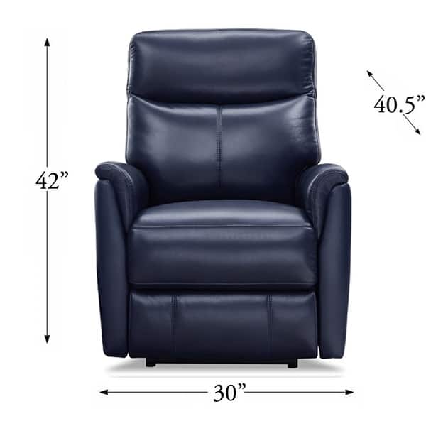 dimension image slide 2 of 3, Hydeline Layla Power Headrest Top Grain Leather Zero Gravity Recliner