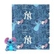 preview thumbnail 11 of 47, MLB Strike Stitch Hugger Pillow & Silk Touch Throw Blanket Set 40x50 inches - New York Yankees