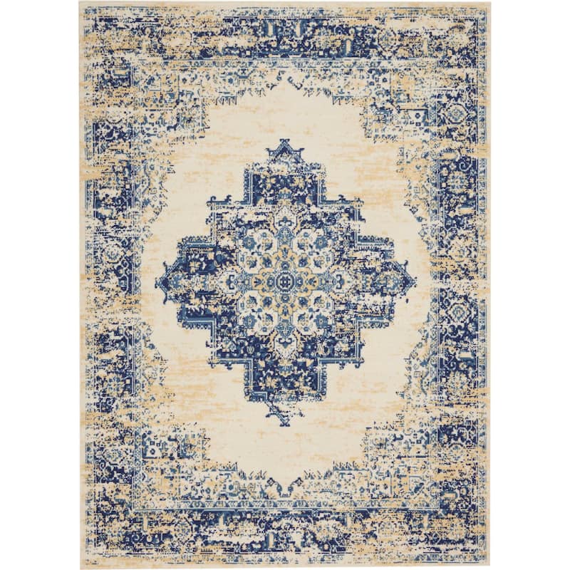 Nourison Grafix Distressed Vintage Medallion Area Rug