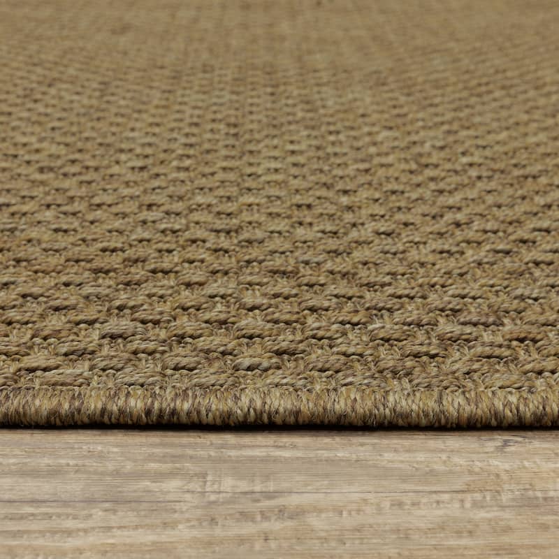 Style Haven Veranda Tonal Woven Basket Weave Indoor-Outdoor Rug