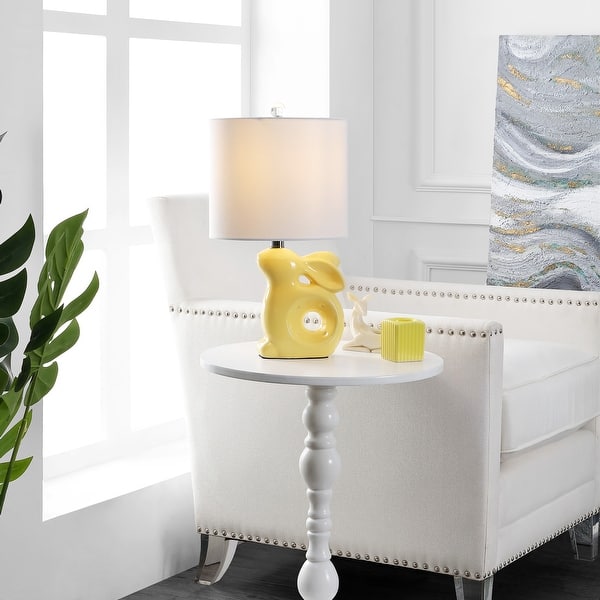 slide 2 of 35, SAFAVIEH Kids Lighting 19" Ruby Rabbit Lamp - 10.3"x10"x19" Yellow