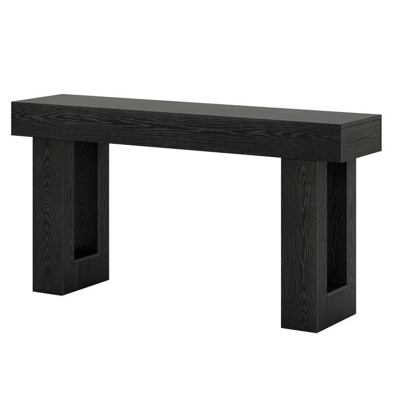 63-inch Wood Narrow Console Sofa Hallway Accent Table for Entryway