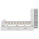 preview thumbnail 7 of 25, Full Size Wooden Platform Bed with Storage Drawers and Shelves