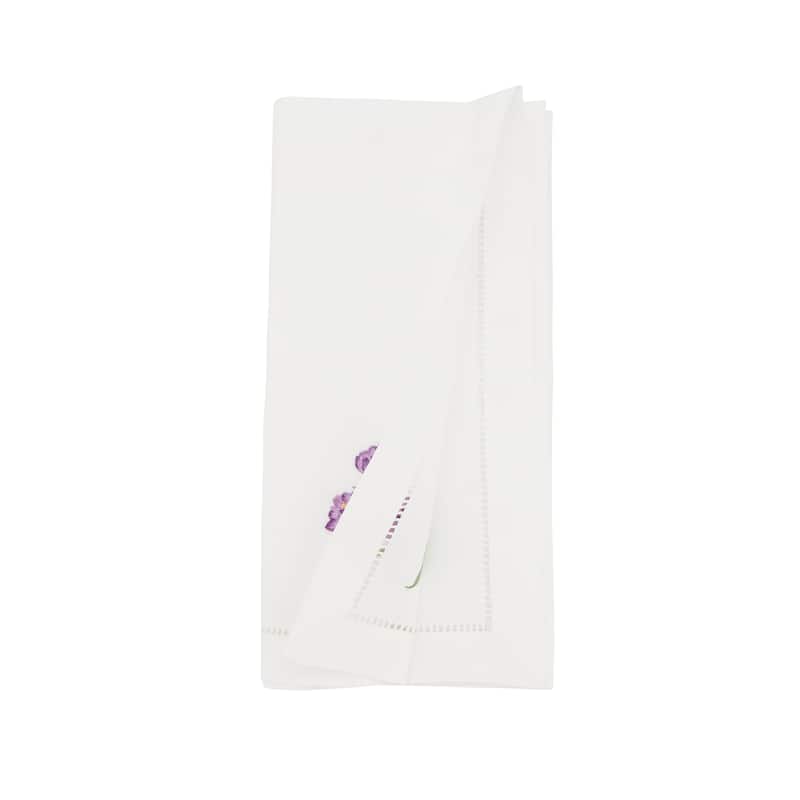 Embroidered Crocus Blossom Napkin (Set of 6) - 20"x20"