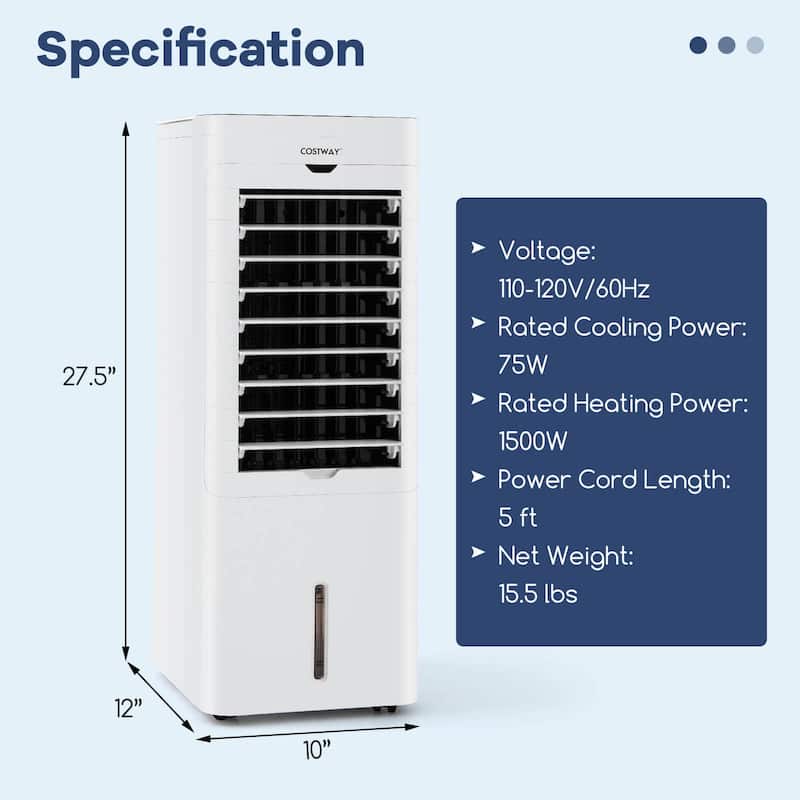 Costway Evaporative Air Cooler/Heater 4-in-1 Windowless Oscillating - See Details