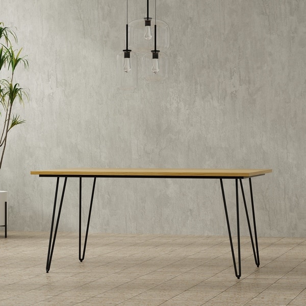 slide 2 of 20, WYNDENHALL Moreno Industrial Wood Dining Table 66.1 inches wide - Oak