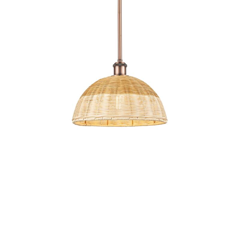 Innovations Lighting 516-1S-9-12 Bristol Natural II Pendant Bristol - Antique Copper / Natural