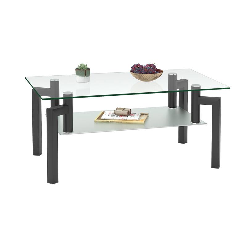 Modern Rectangle Glass Coffee Table