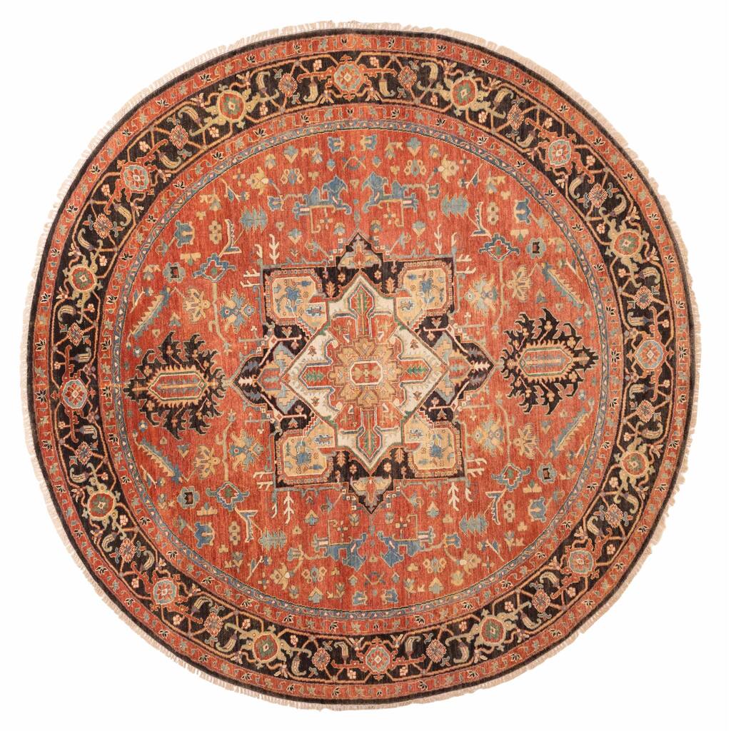 ECARPETGALLERY Hand-knotted Jules Sultane Red Wool Rug - 10'0 x 10'0