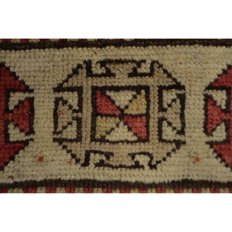 Hand Knotted Oriental 100% Wool Carpet Traditional Tribal Beige & Ivories Kazak Area Rug - 7' 11'' X 4' 11''