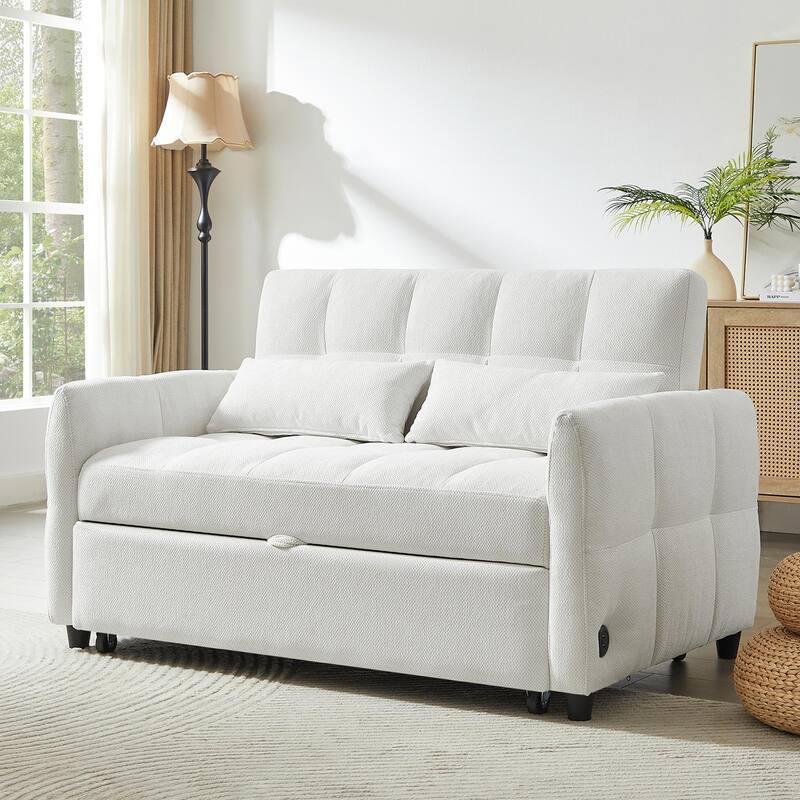Pull-out Tufted Sofa Bed