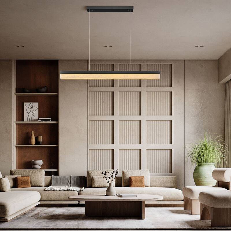 KAYLA Alabaster Pendant Light 1200 - 1800 Matte Black/Gold