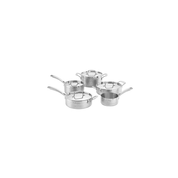 Cuisinart 9pc Set Hammered Tri-ply StainlessSteel 9pc Set Hammered Tri-ply Ss
