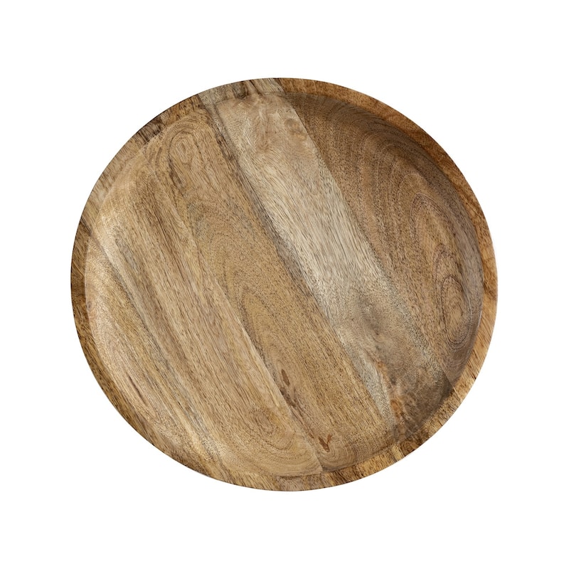 Mango Wood Round Platters Set Of 2