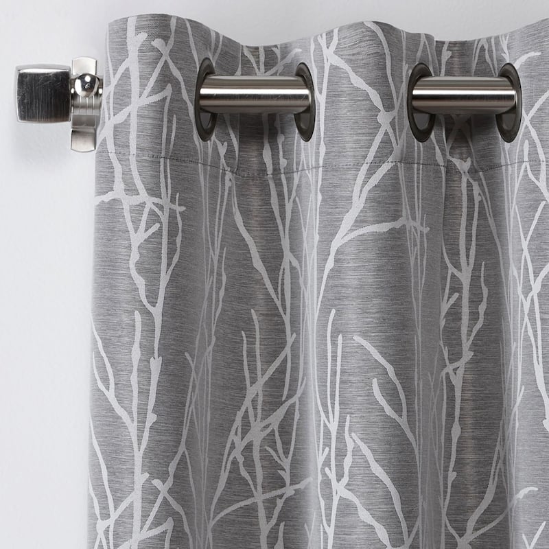 ATI Home Finesse Branch Print Grommet Top Curtain Panel Pair