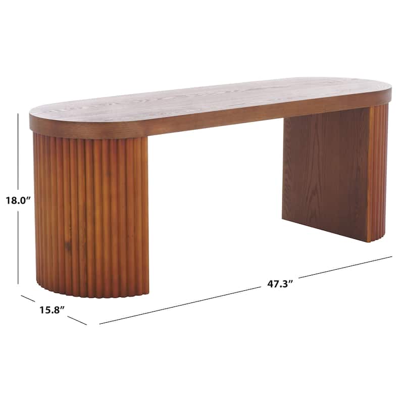SAFAVIEH Enoki Oval Bench - 47"W x 16"D x 18"H