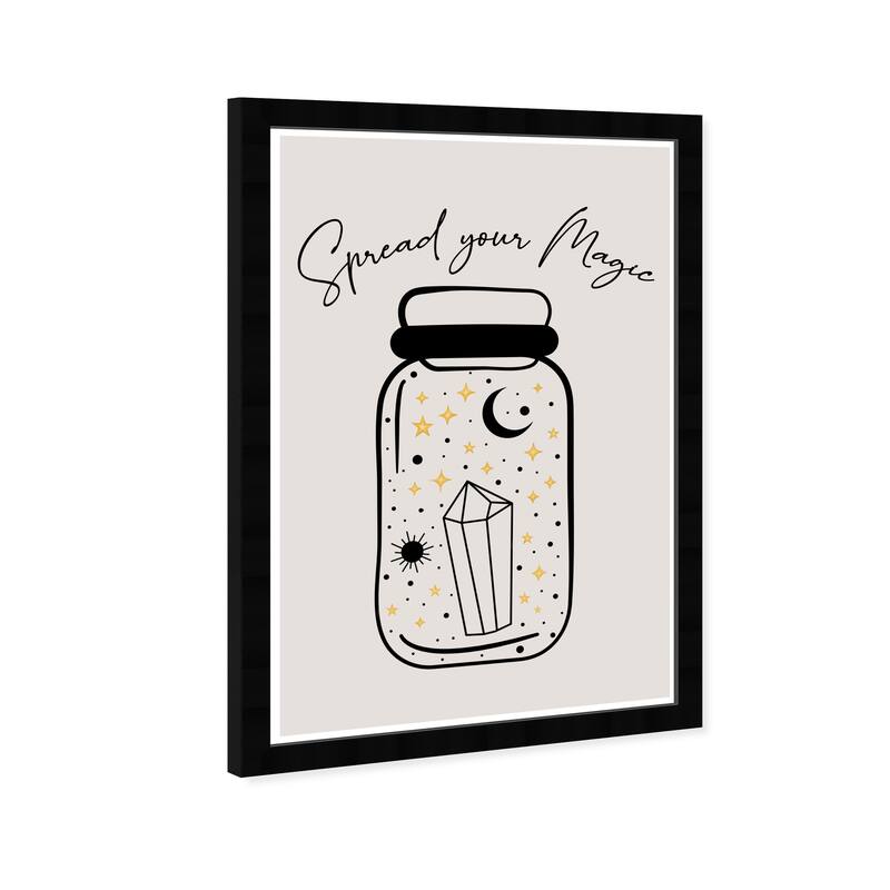 Wynwood Studio Prints Symbols and Objects Spread your magic Black and Bohemian & Eclectic Wall Art Canvas Print