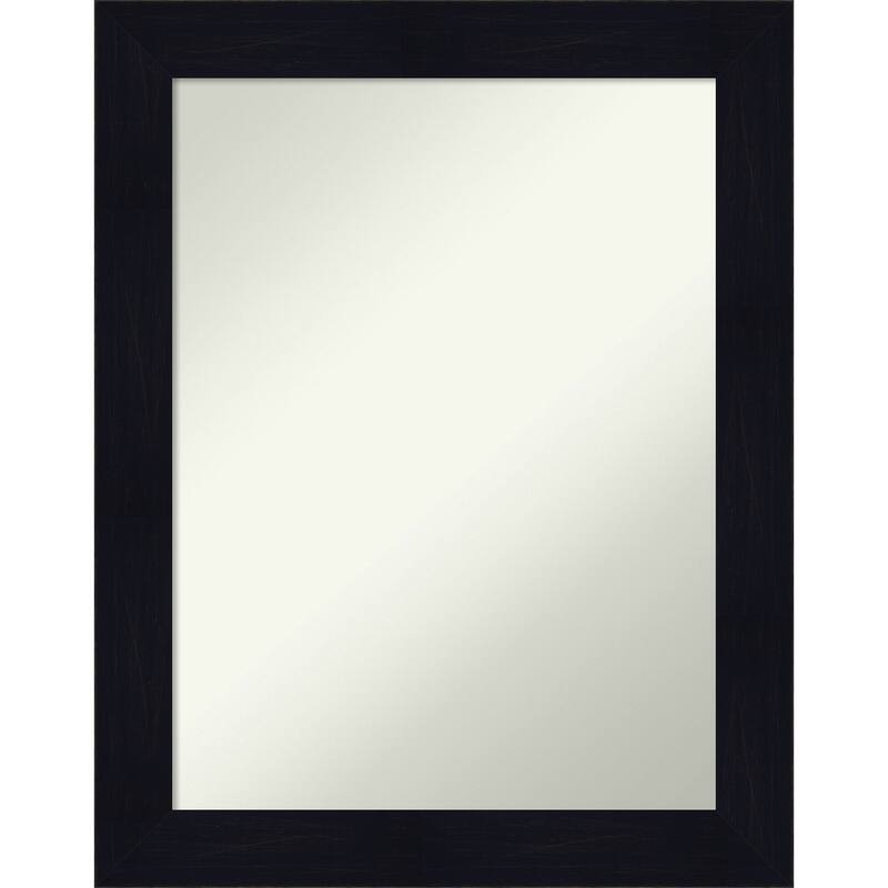 Non-Beveled Wood Bathroom Wall Mirror - Shiplap Navy Frame